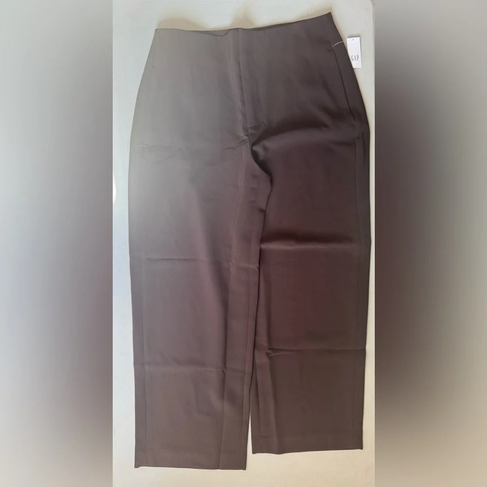 NWT GAP High Rise Twill Straight Ankle Pants in Terra Brown Size 8